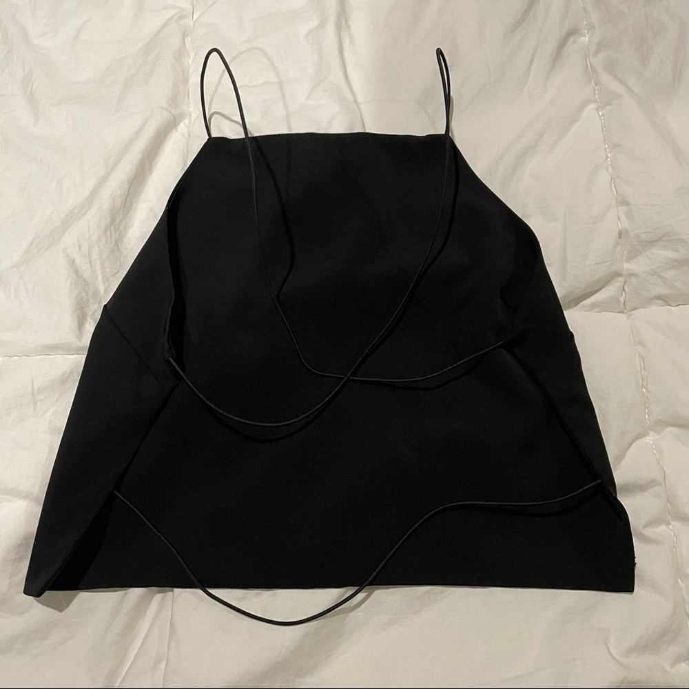 Tobi cross strap open back crop top
